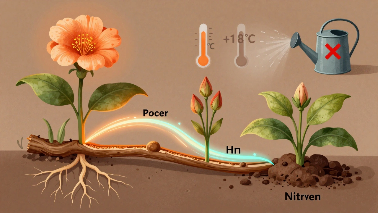 Растение с внутренним потоком питательных веществ: фосфор и калий стимулируют бутоны, а азот вызывает только рост листьев.