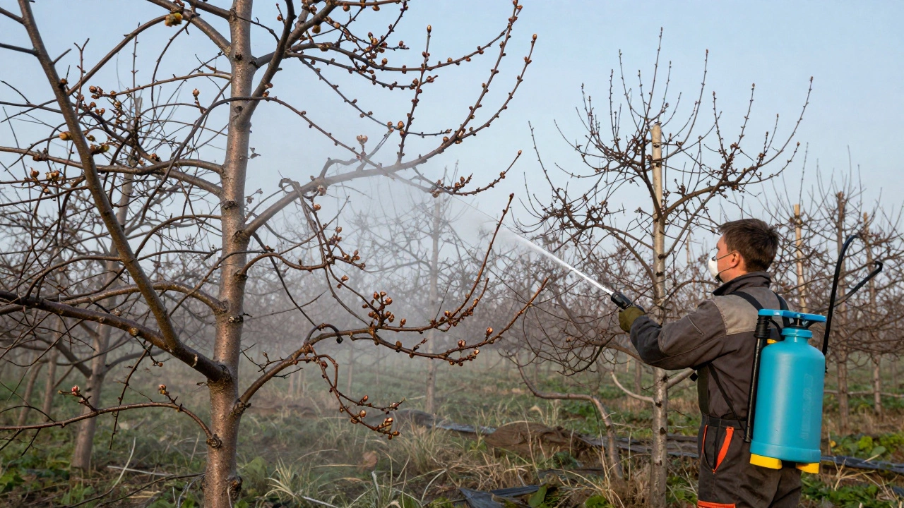 Когда опрыскивать деревья: полный график обработок по месяцам